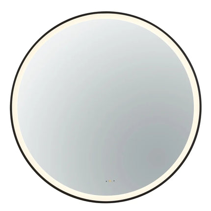 Orla LED Framed Round Mirror Powder Coated Matt Black 600/800/900mm
