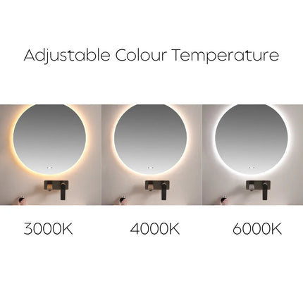 Orla LED Round Mirror Backlit Pencil Edge 600/700/800/900mm