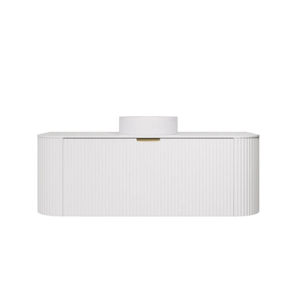 New Agena Fluted Wall Hung Vanity Matte White