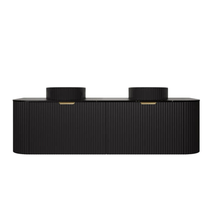 New Agena Fluted Wall Hung Vanity Matte Black