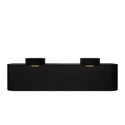 New Agena Fluted Wall Hung Vanity Matte Black