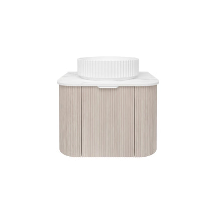 Agena Fluted Wood Grain Wall Hung Vanity Coastal Oak