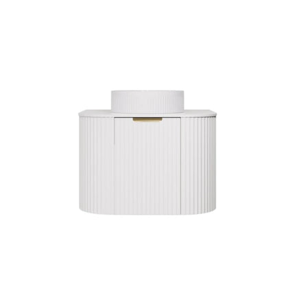 New Agena Fluted Wall Hung Vanity Matte White