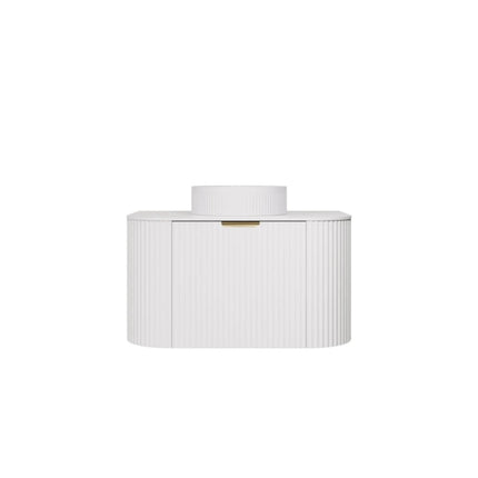 New Agena Fluted Wall Hung Vanity Matte White