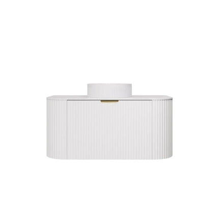 New Agena Fluted Wall Hung Vanity Matte White