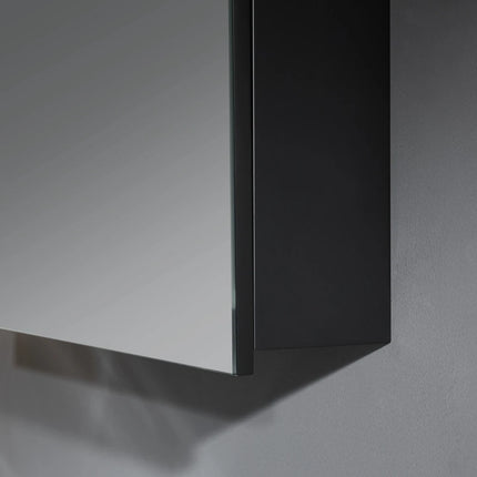 Allison Arch Shaving Cabinets Matte Black 600X900X150mm