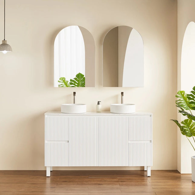 Allison Arch Shaving Cabinets Matte White 600X900X150mm ,