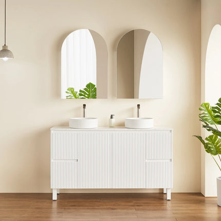 Allison Arch Shaving Cabinets Matte White 600X900X150mm