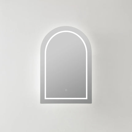 Allison Arch 3 Lights PVC Shaving Cabinets Matte Black 600X900X155mm