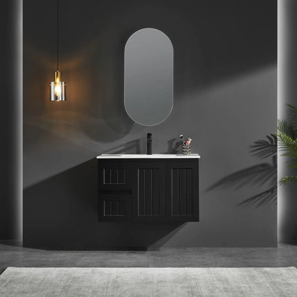 Allison Pill Shaving Cabinets Matte Black 450-1500mm