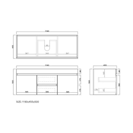 Camden Wall Hung Vanity Prime Oak