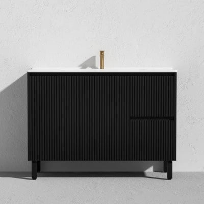 Crete Free Standing Vanity on Legs Matte Black