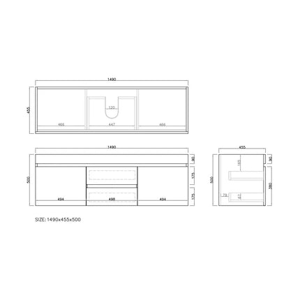 Camden Wall Hung Vanity Prime Oak