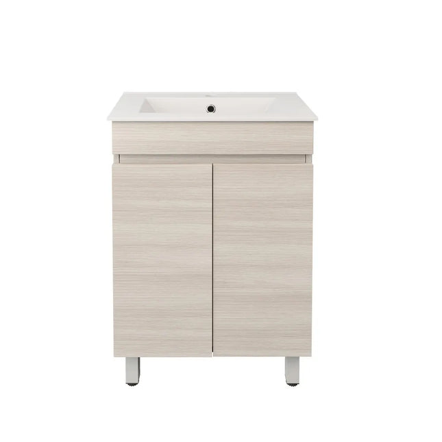 Camden Slim Free Standing Vanity on Legs Coastal Oak