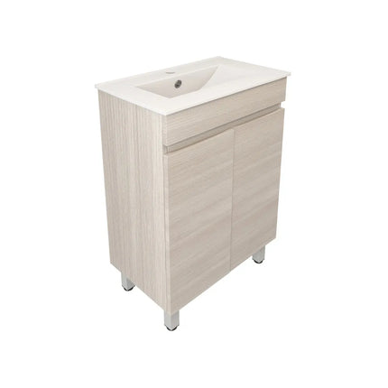 Camden Slim Free Standing Vanity on Legs Coastal Oak