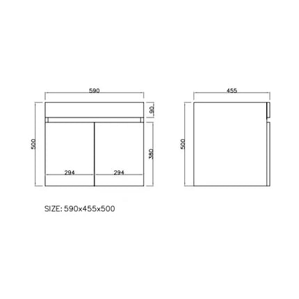Camden Wall Hung Vanity Prime Oak