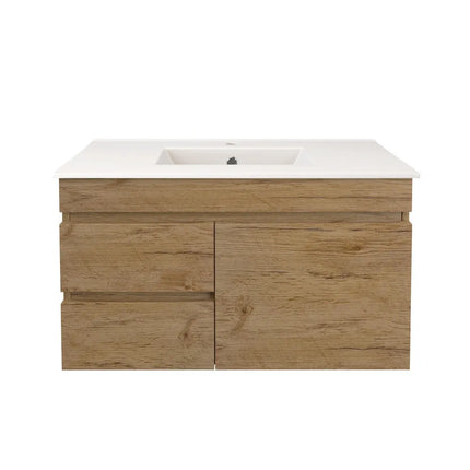 Camden Slim Wall Hung Vanity Prime Oak