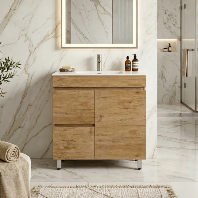 Camden Free Standing Vanity on Legs Prime Oak