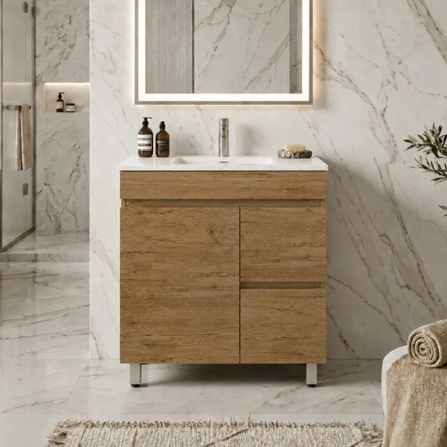 Camden Free Standing Vanity on Legs Prime Oak