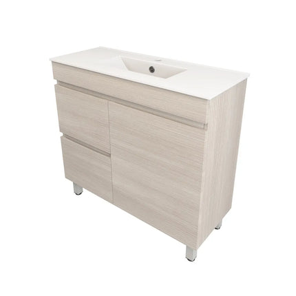 Camden Slim Free Standing Vanity on Legs Coastal Oak