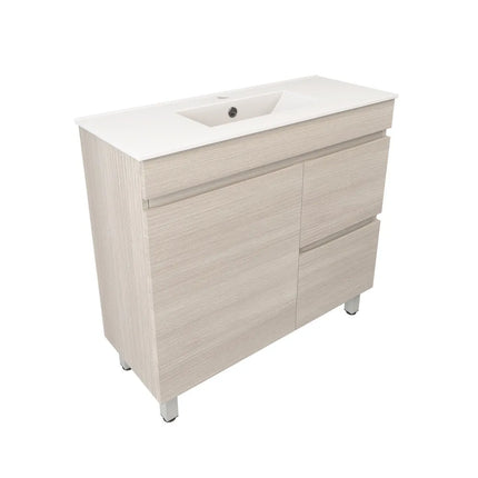 Camden Slim Free Standing Vanity on Legs Coastal Oak
