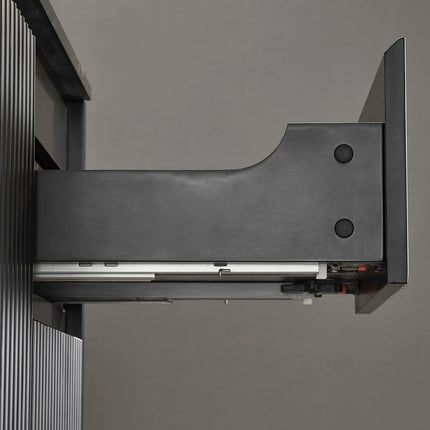Crete Fluted Wall Hung Vanity Matte Black ,