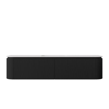 Estella Fluted Wall Hung Vanity Matte Black