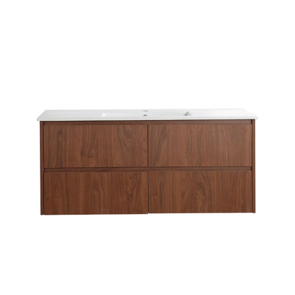 Gladstone Wall Hung Vanity Mocha Oak