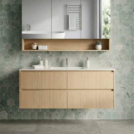 Gladstone Wall Hung Vanity Sandy Oak
