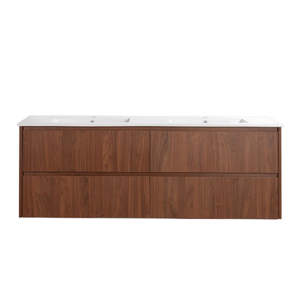 Gladstone Wall Hung Vanity Mocha Oak