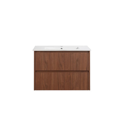 Gladstone Wall Hung Vanity Mocha Oak