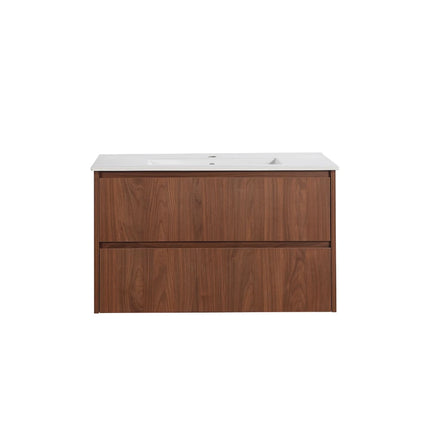 Gladstone Wall Hung Vanity Mocha Oak