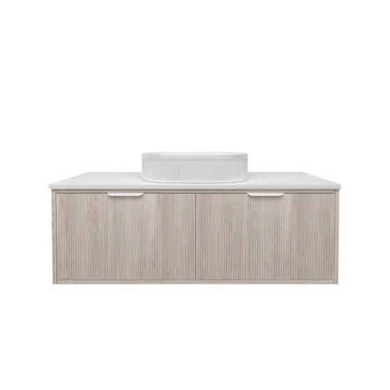 Kliff Fluted Wall Hung Vanity Coastal Oak