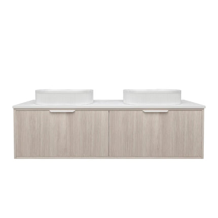 Kliff Fluted Wall Hung Vanity Coastal Oak