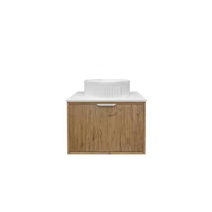 Kliff Fluted Wall Hung Vanity Prime Oak