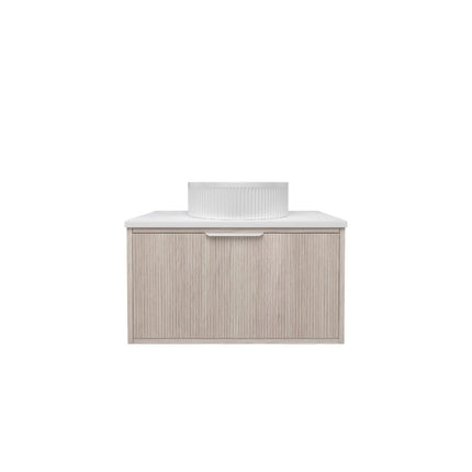 Kliff Fluted Wall Hung Vanity Coastal Oak