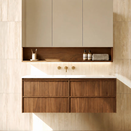 Ridgewood Wall Hung Vanity Mocha Oak
