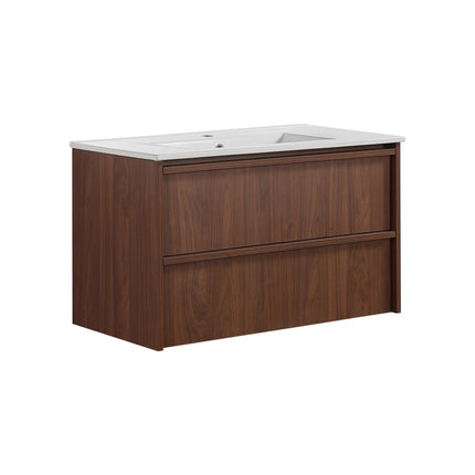 Ridgewood Wall Hung Vanity Mocha Oak