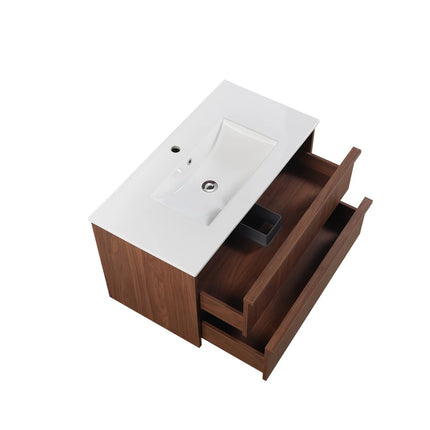 Ridgewood Wall Hung Vanity Mocha Oak