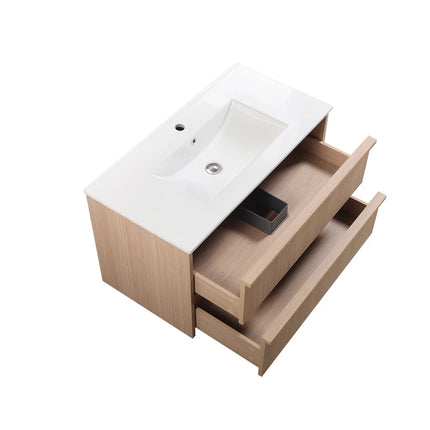 Ridgewood Wall Hung Vanity Sandy Oak ,