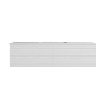 Sedona Fluted Wall Hung Vanity Matte White