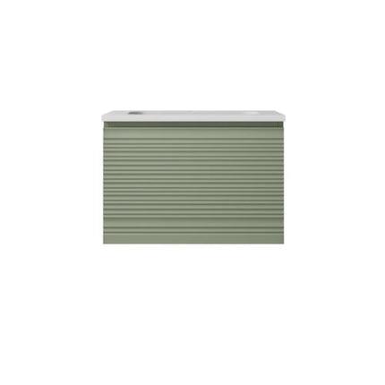 Sedona Fluted Wall Hung Vanity Olive Green