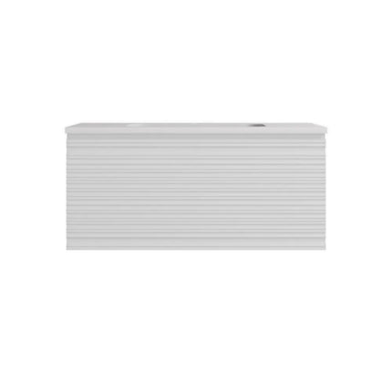 Sedona Fluted Wall Hung Vanity Matte White