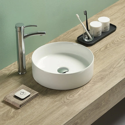 Olley Fine Ceramic Above Counter Basin Gloss White ,