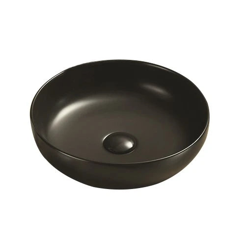 Oban Fine Ceramic Above Counter Basin Matte Black 377 X 377 X 110mm ,