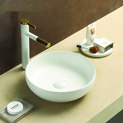 Oban Fine Ceramic Above Counter Basin White 377 X 377 X 110mm ,