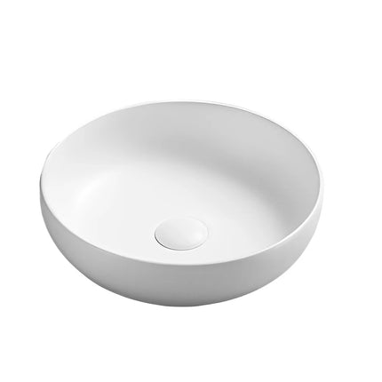 Oban Fine Ceramic Above Counter Basin White 377 X 377 X 110mm , Matte White
