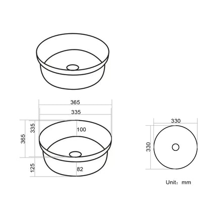 Olley Fine Ceramic Insert Art Basins White ,