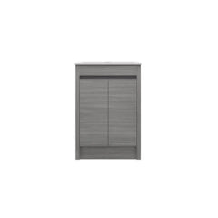 Pako Free Standing Vanity on Kickboard Grey Oak , 600mm