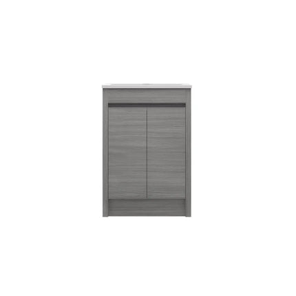 Pako Free Standing Vanity on Kickboard Grey Oak